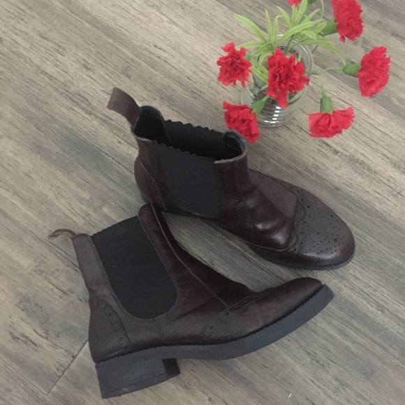 anna fidanza Shoes - Genuine Leather Oxblood Chelsea Boots